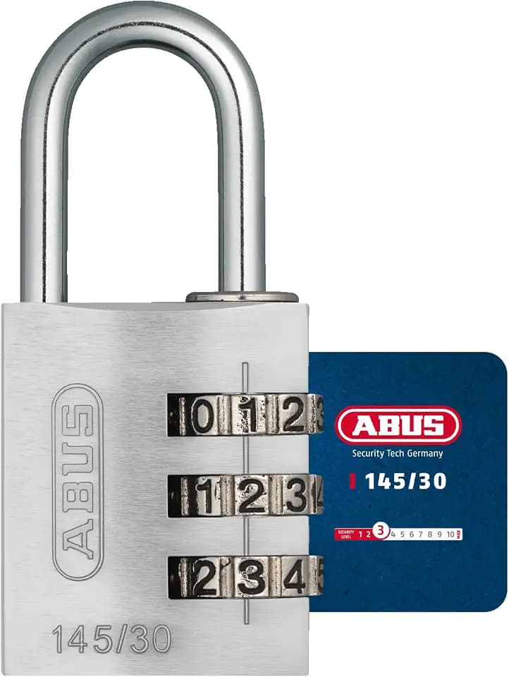 ABUS Zahlenschloss 145/30 - Kofferschloss, Aluminium, Sicherheitslevel 3