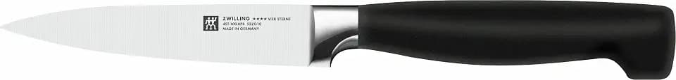 ZWILLING VIER STERNE Spick & Garniermesser 10 cm, Rostfreier Spezialstahl, Ergonomischer Griff, Made in Germany, Schwarz