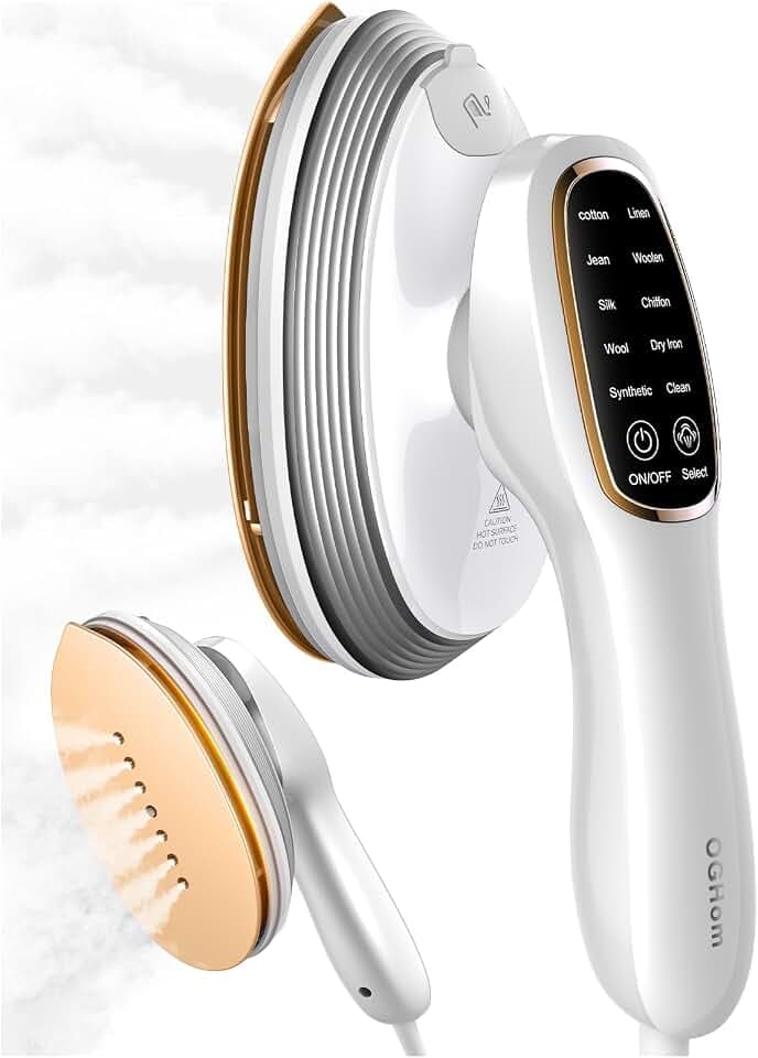 OGHom 2-in-1 Iron & Steamer for Clothes, Handheld Garment Wrinkle Remover