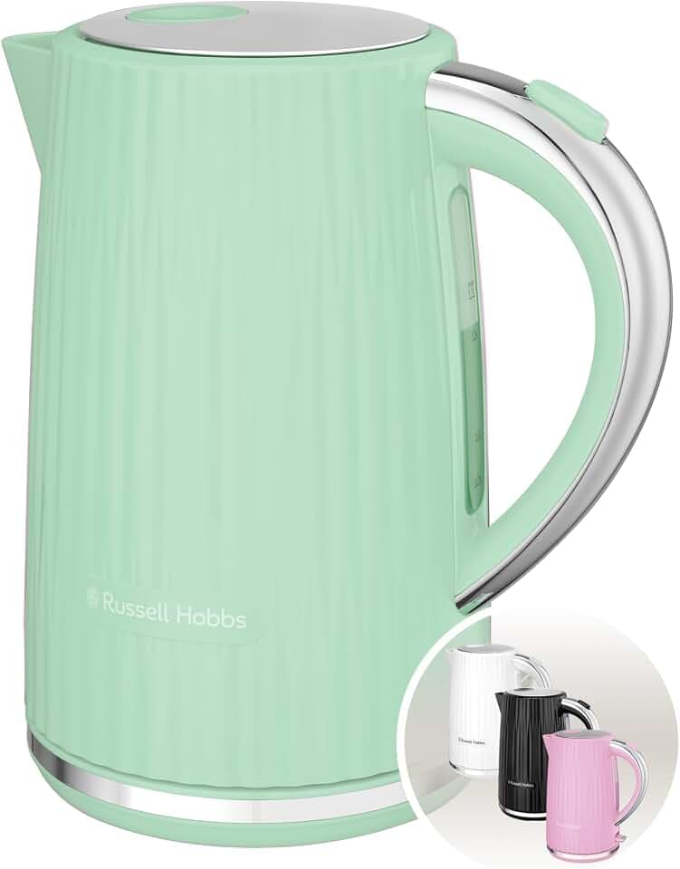 Russell Hobbs Wasserkocher, 1,7 l, Pistazie, Edelstahlakzente, 2400 Watt