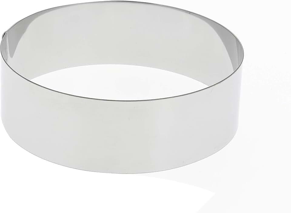 de Buyer - Runder Dessertring aus Edelstahl - Durchmesser 10 cm, Höhe 4,5 cm - 3989.10, Silber