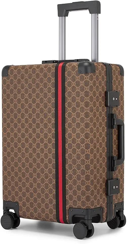 Carry On Luggage for Women, Vintage Suitcase with Spinner Wheels