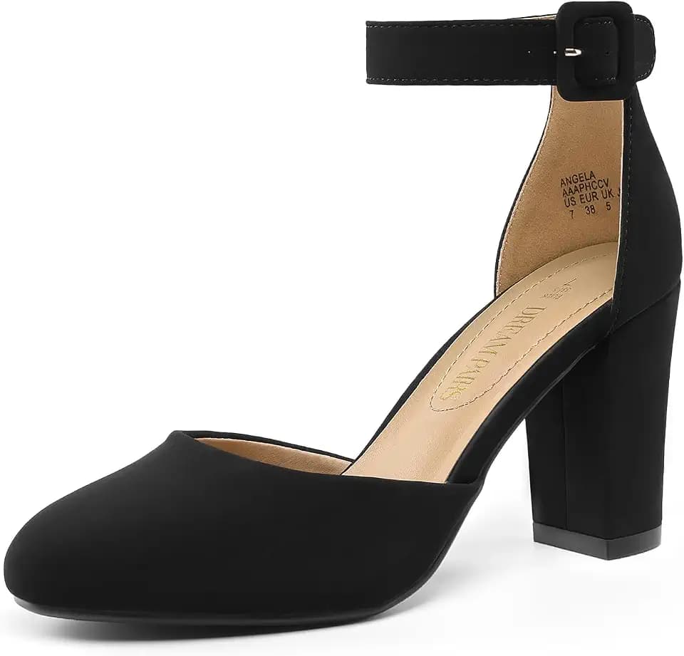 DREAM PAIRS Women's High Heel Chunky Pumps Shoes