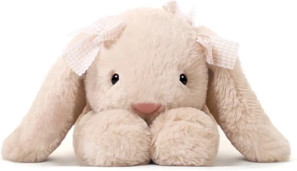 Pink Bunny Stuffed Animal Plush Toy, Premium and Cute Rabbit for Easter Christmas Day Gifts, 13.8 Inches Soft Companion for Babies Children Adults