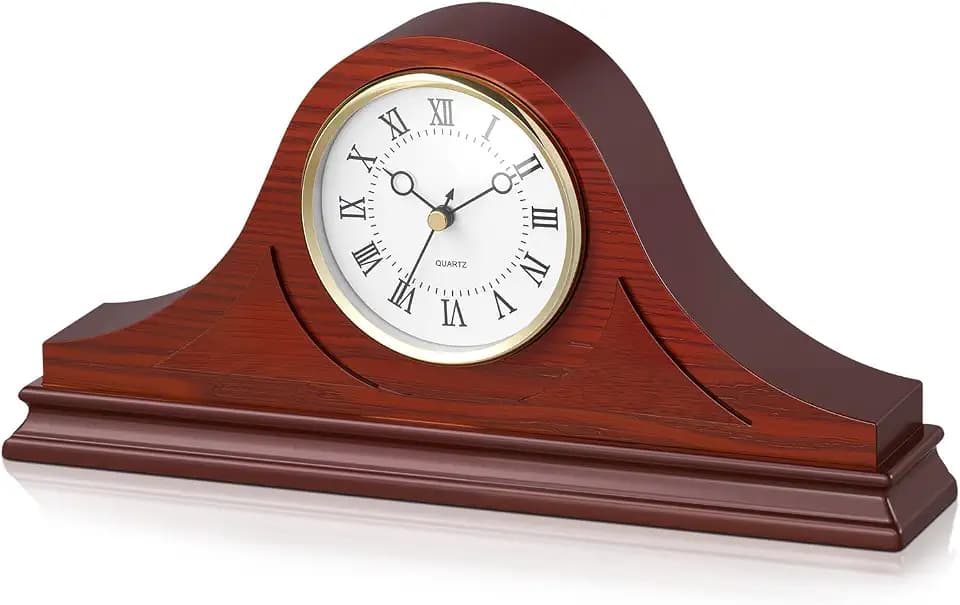 VEVOR Grandfather Clock, 6.4 in Classic Vintage Grandfather Clock, MDF Mantel Clocks with Built-in Quartz Movement and Quiet Design, for Living Room, Bedroom, Home Decor & Gift (Cherry Tone Finish)