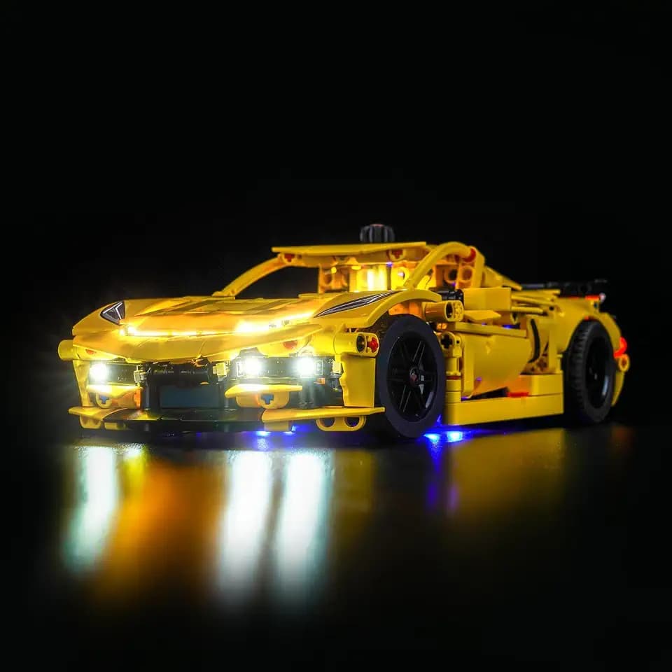 Led Licht Set Kompatibel mit Lego Chevrolet Corvette Stingray 42205 (Kein Modell), Dekorationsbeleuchtungsset Compatible with Lego Chevrolet Corvette Stingray Kreative Spielzeug