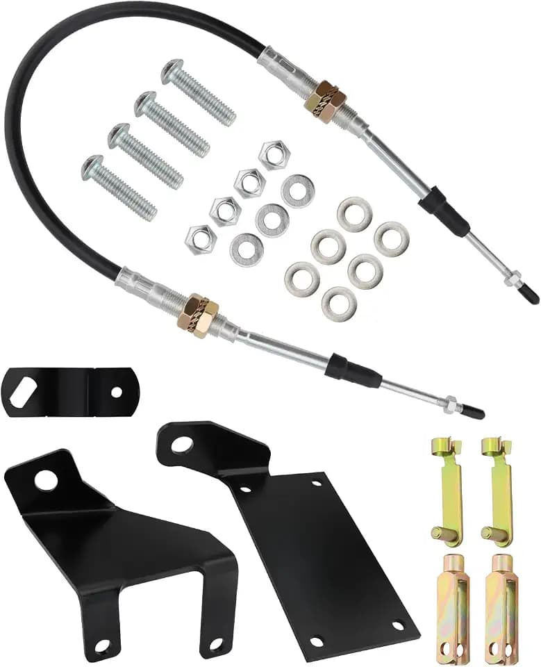 Transfer Case Cable Shifter Linkage Kit Upgrade, Fit for Jeep Wrangler TJ
