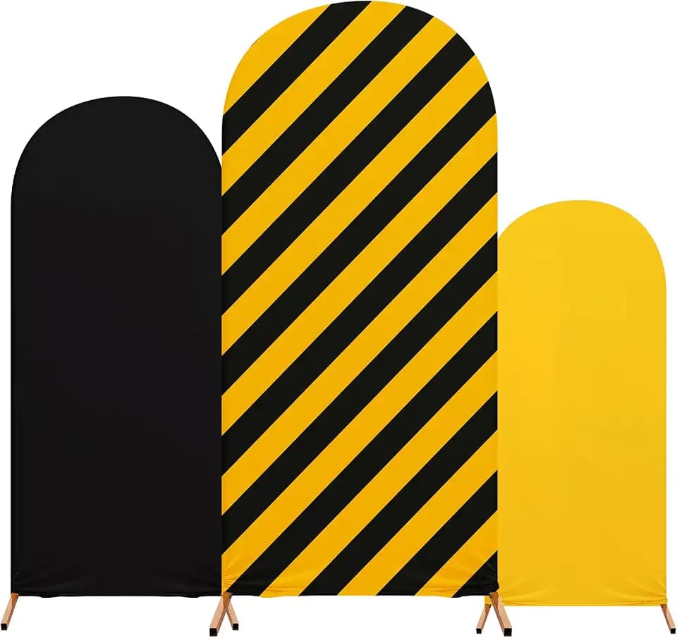 Construction Birthday Party Arch Cover Set of 3, Classic