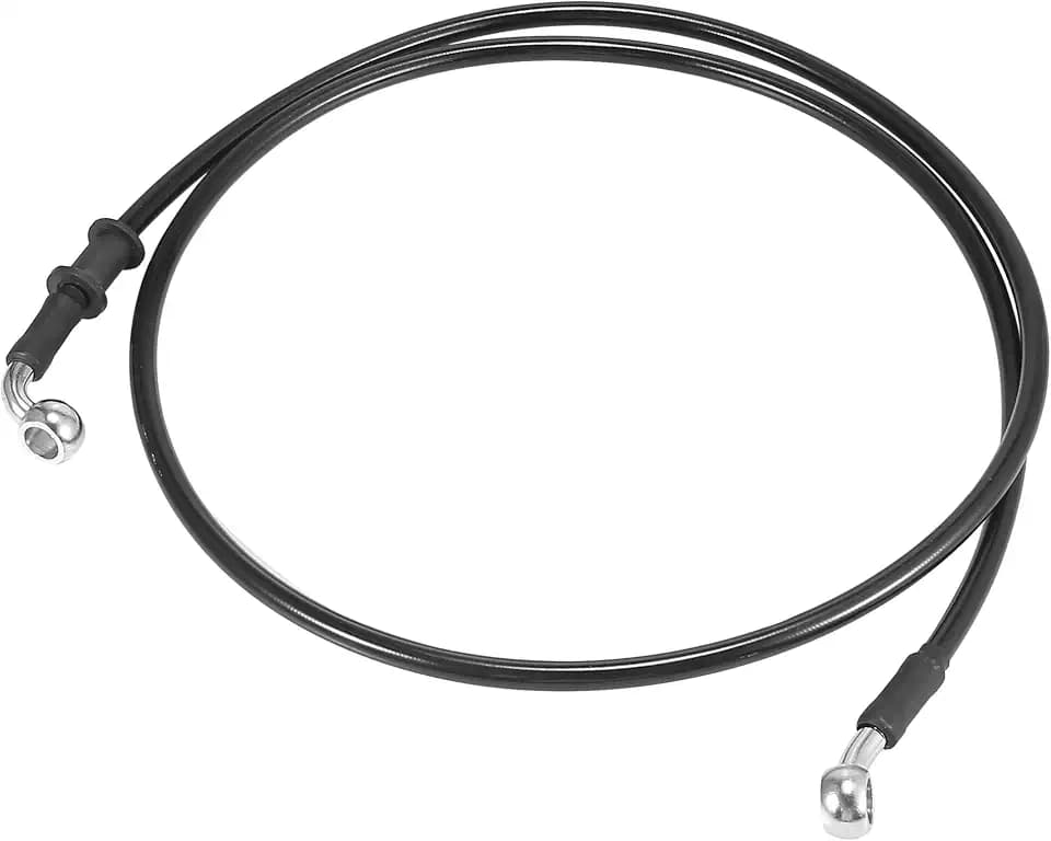 Motoforti Universal 130cm 51.18" Motorcycle Brake Clutch Oil Hose Line Pipe Hydraulic Reinforced Stainless Steel Braided Black