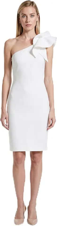 Anne Klein Women's One-Shoulder Ruffle Short Dress