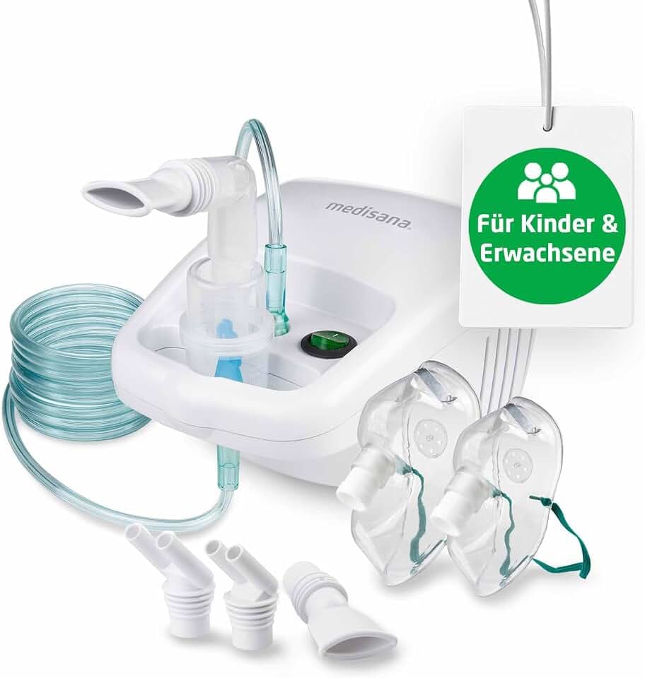 Medisana IN 500 Inhalator, Inhalationsgerät mit Mundstück und Maske
