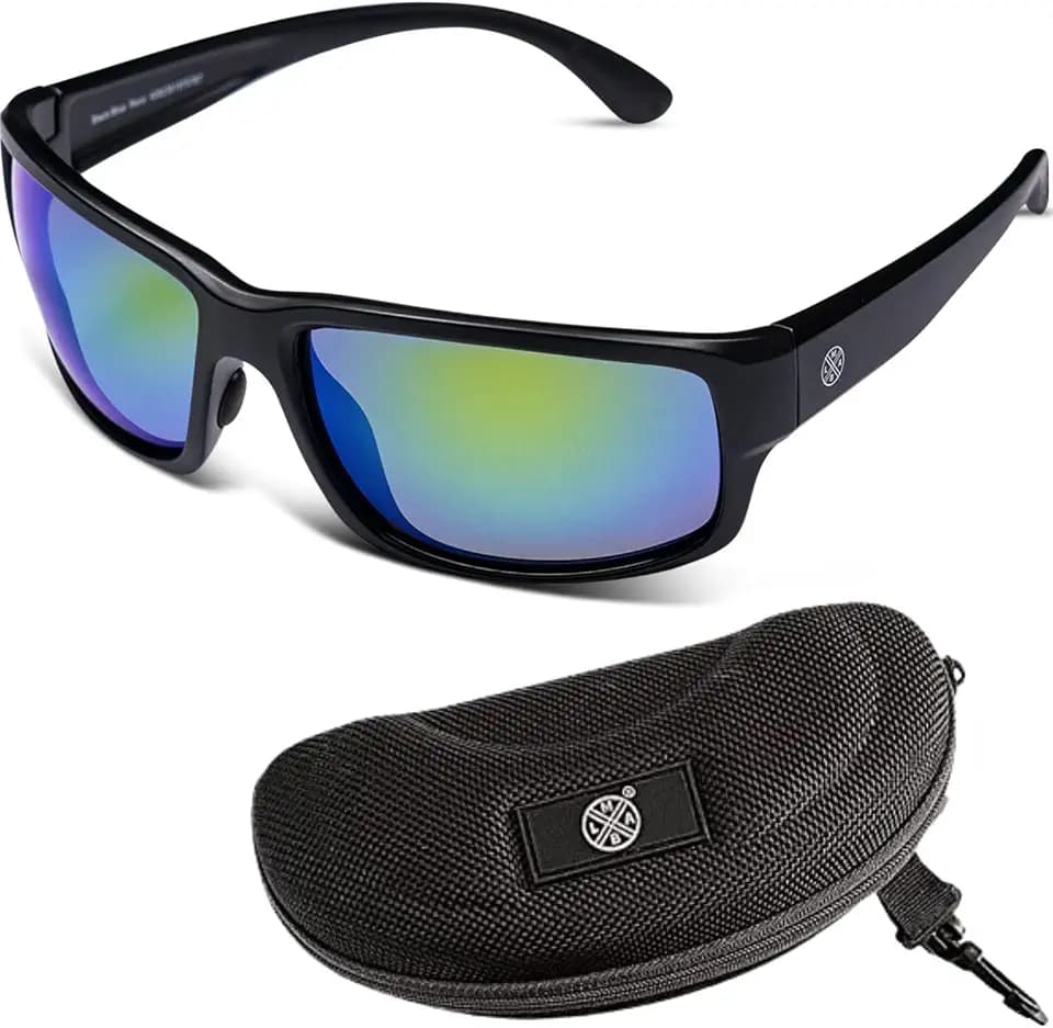 LMAB schwimmende Polbrille, Polarisationsbrille Angeln, Modell Iris, mit Etui und Tasche