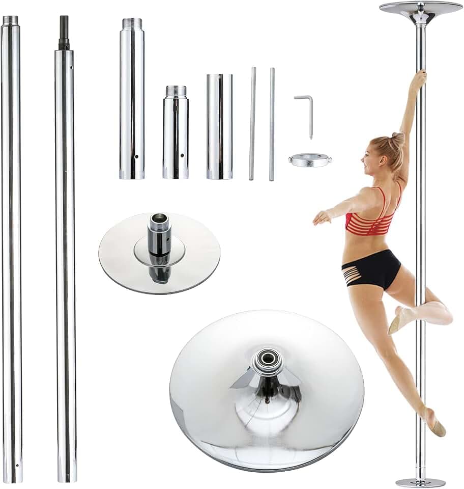 UMEKEN Spinning Static Dance Pole Portable