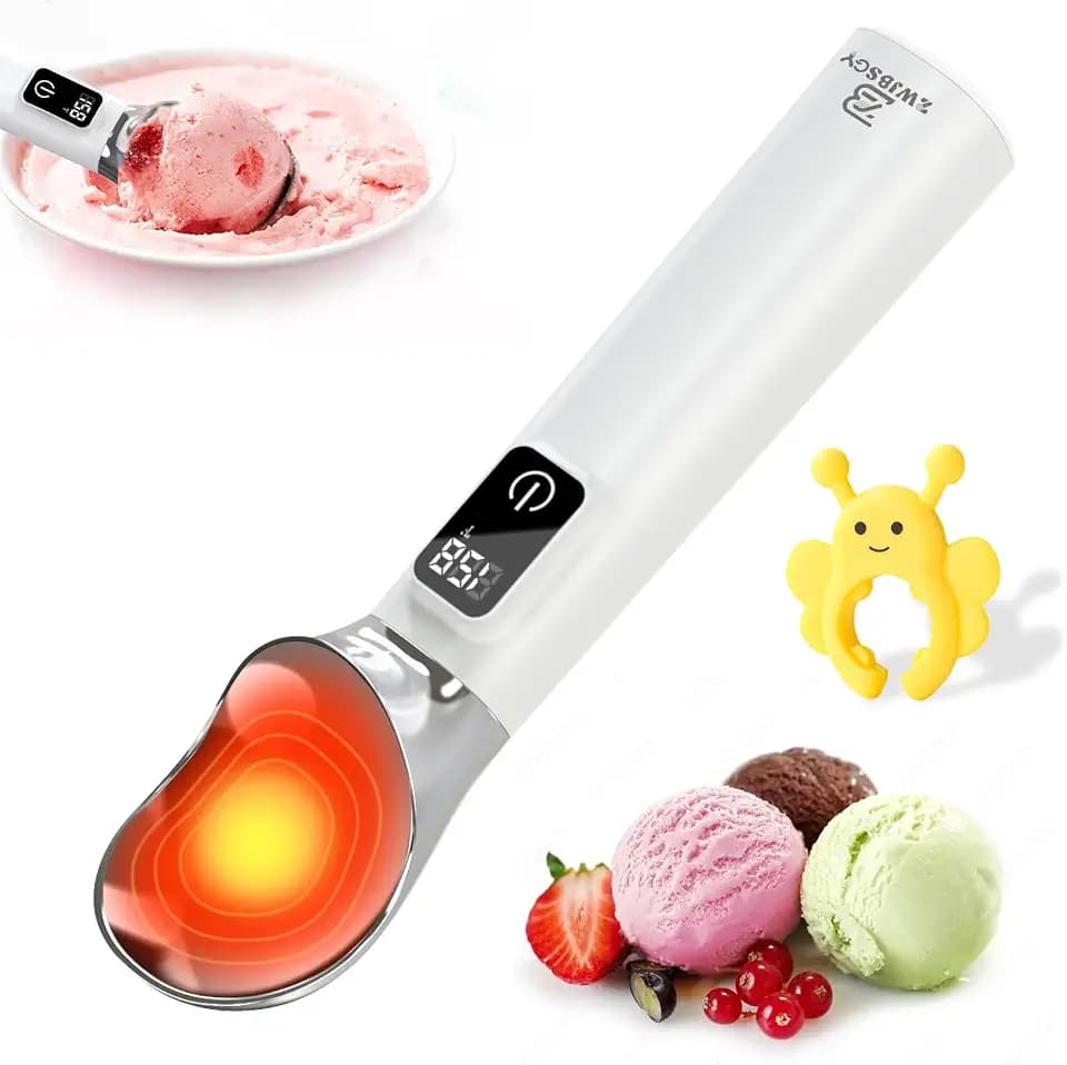 Heated Ice Cream Scoop Rechargeable, Ice Cream Scoop for Hard Ice Cream