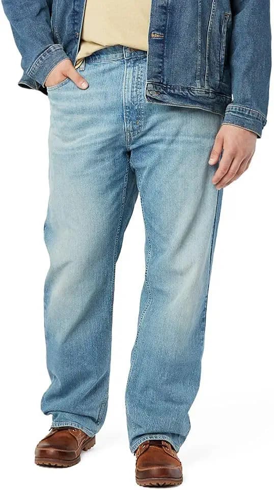 Levi Strauss Signature Gold Men's Relaxed Fit Flex Waistband Jeans