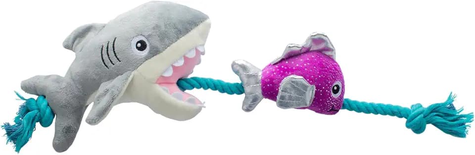 Fringe Studio Plush Dog Toy, Shark Bait, Pet Shop Collection (314289)