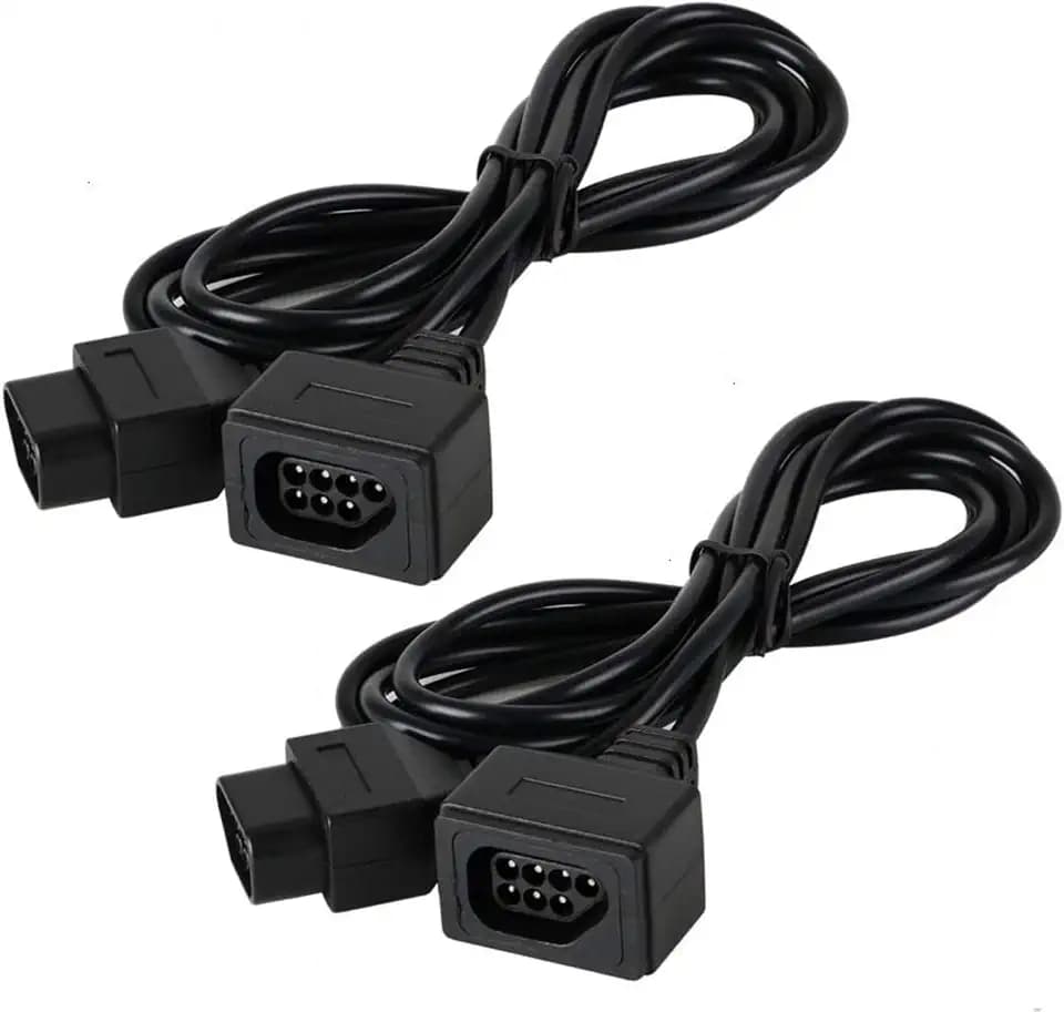 Upgraded 2 Pack 6 Feet Cables for Nintendo NES Extension