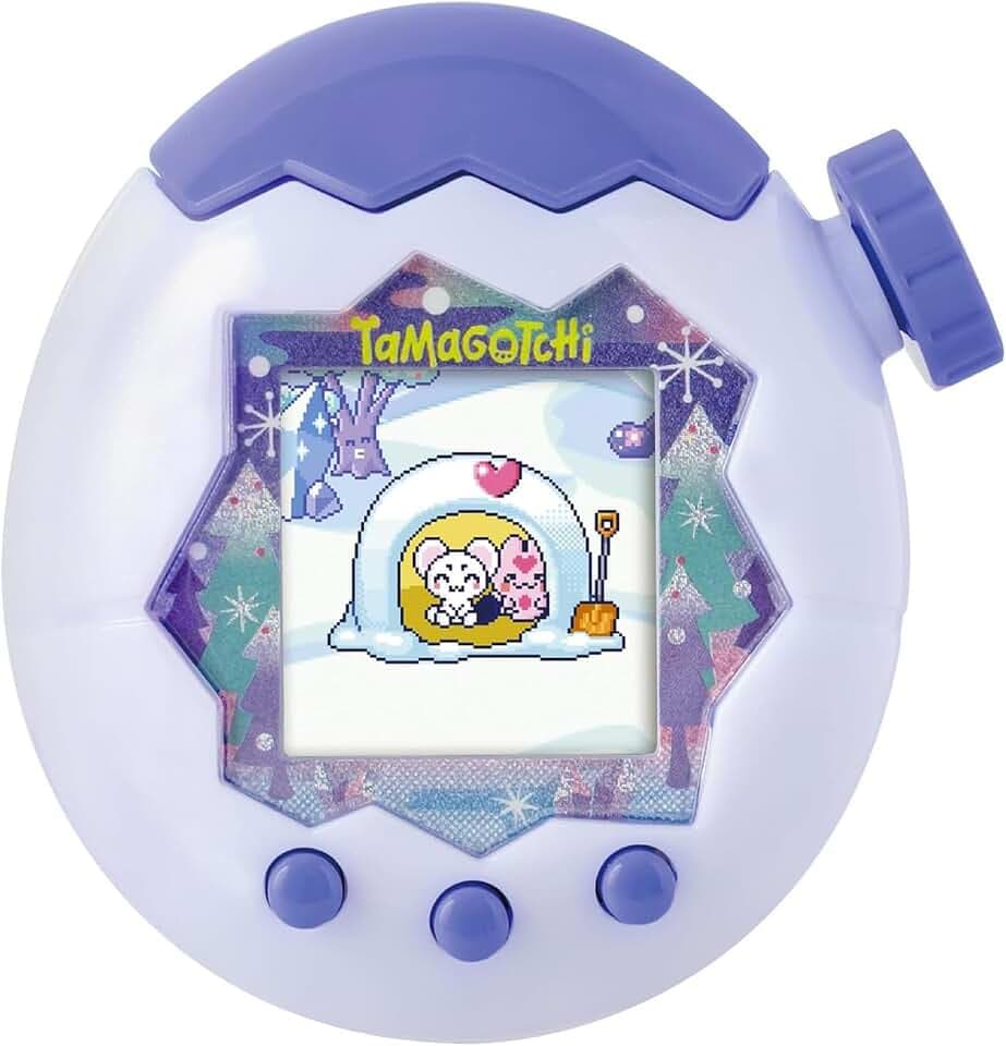 Tamagotchi Paradise White Glacier – Virtuelles Haustier zum Aufziehen – Tamagotchi Interaktives Spielzeug, Zoom-Drehrad – Modell weißer Gletscher blau – Spielzeug Kinder ab 6 Jahren – Bandai – 43426