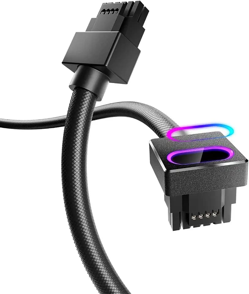 AsiaHorse Hydrus 50cm Black 16PIN A-Type 12VHPWR Module Power Supply for GPU, Ensures Stable Power Delivery, Boosts Performance, Optimizes Cooling, Fits Various GPU Models, Enhances Gaming Experience