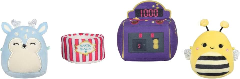 Squishmallows Micromallows SQMM0017 -Accessoire Set - Spielzeit, superweiche Mini, 6,5 cm Plüschfiguren (Sunny & Farryn)
