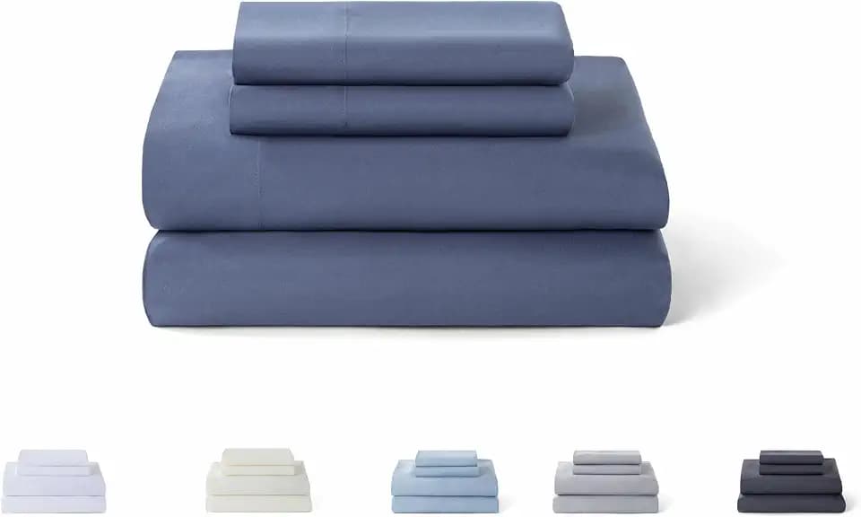 Todocama Bettwäsche-Set, 4-teilig, 5003, Spannbettlaken, Überwurf, 2 Kissenbezüge