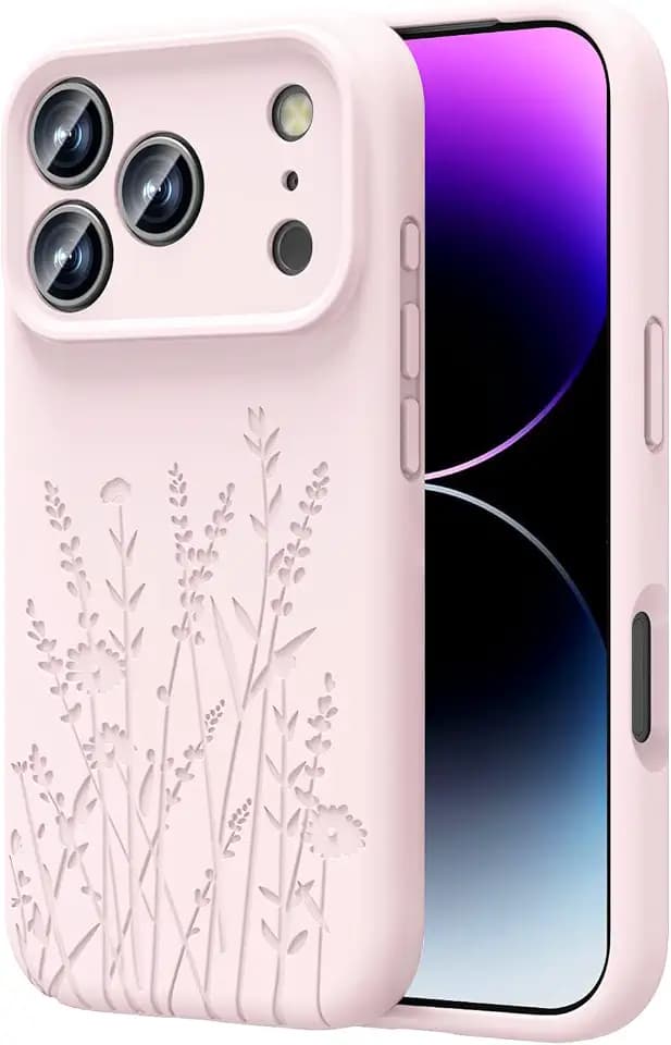 OAOA Engraved for iPhone 18 Pro Max/iPhone 17 Pro Max Case, Flower
