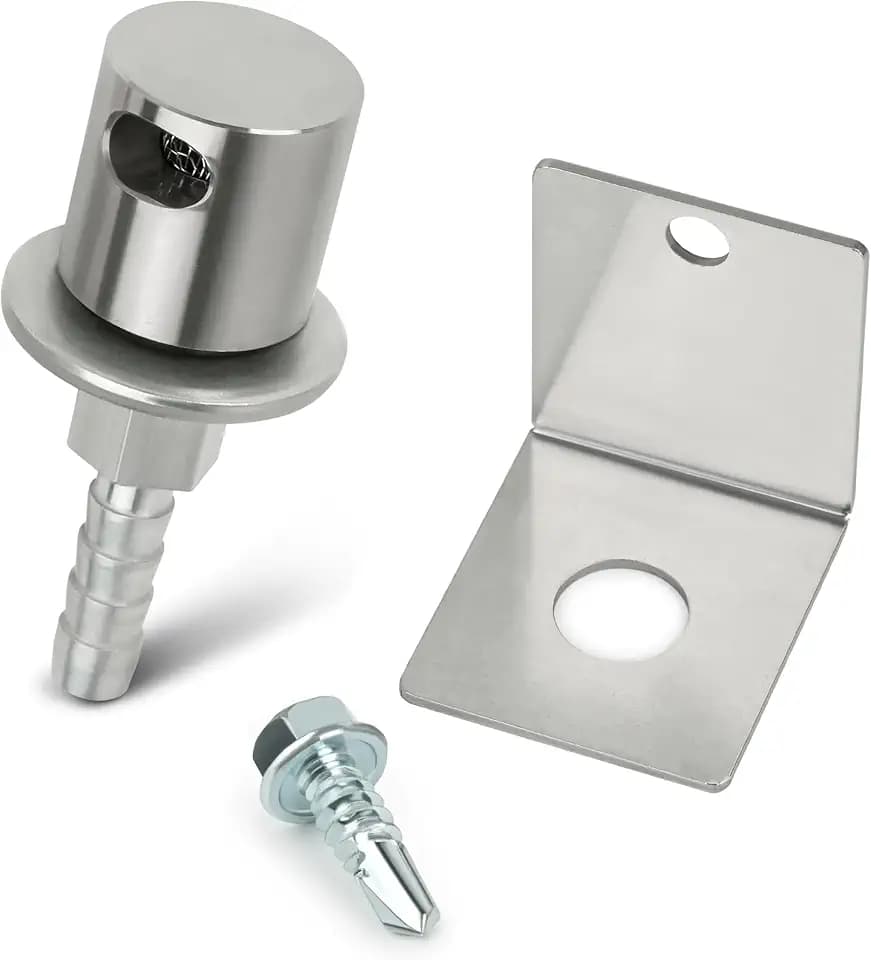 Fuel Tank Vent Valve Kit, 5/16" Barb Rollover Check Valve with Bracket