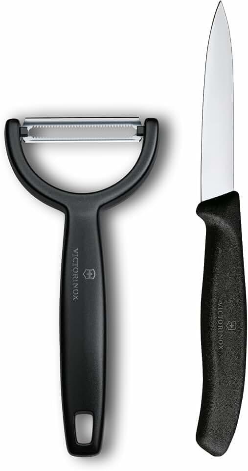 Victorinox Swiss Classic Gemüsemesser & Sparschäler Set, Schwarz