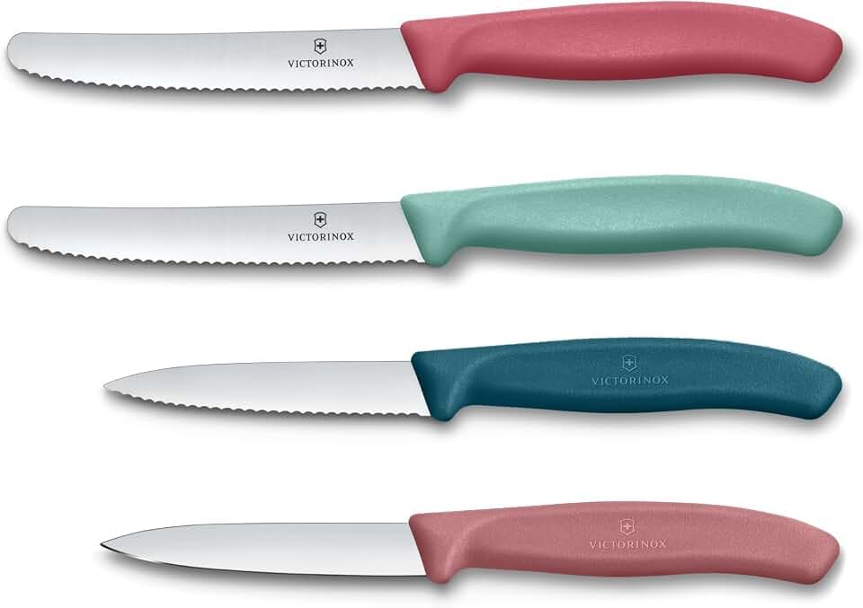 Victorinox Swiss Classic Tomaten- und Gemüsemesser Set, 4-tlg, 8-11 cm