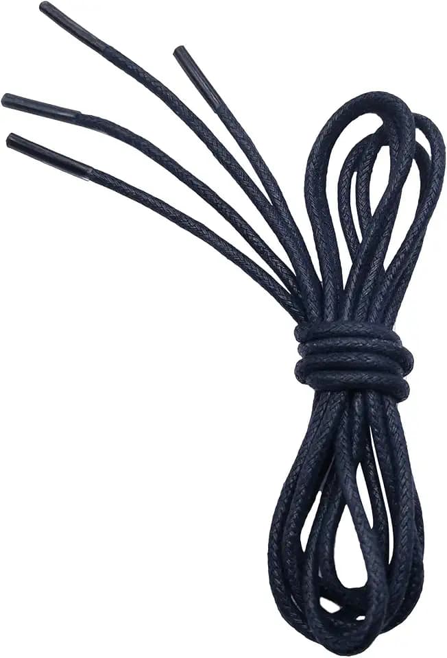 VSUDO Business Schnürsenkel, ø2,5 mm dünne Oxford Schnürsenkel für Lederschuhe/Herenschuhe/Anzugschuhe/Halbschuhe, Waxed Dress Shoelace, Damen & Herren Ersatz Stiefel Schuhbänder