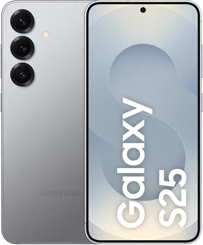 Samsung Galaxy S25 AI Smartphone mit Galaxy AI, Ohne Vertrag, Handy mit Android, 12 GB RAM, 128 GB Speicher, 50-MP-Kamera, Silver Shadow, 3 Jahre Herstellergarantie [Exklusiv auf Amazon]