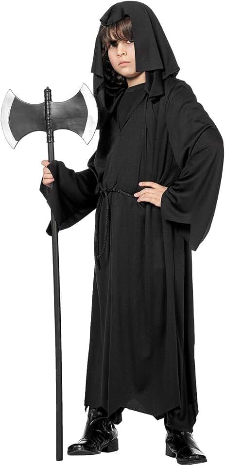 WILBERS & WILBERS 3001 - Kinderkostüm schwarzer Sensenmann, Henker, Grim Reaper, Verkleidung für Halloween, Karneval