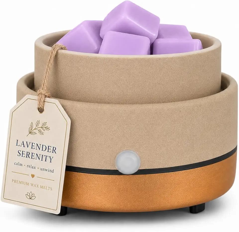Ceramic Wax Melt Warmer 3-in-1 Candle Wax Warmer for Scented Wax