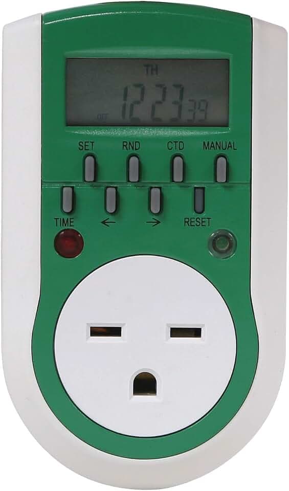 Titan Controls Apollo 11, One Outlet 24 Hour Digital Timer, Timing Solution for Hydroponics, 240 Volt