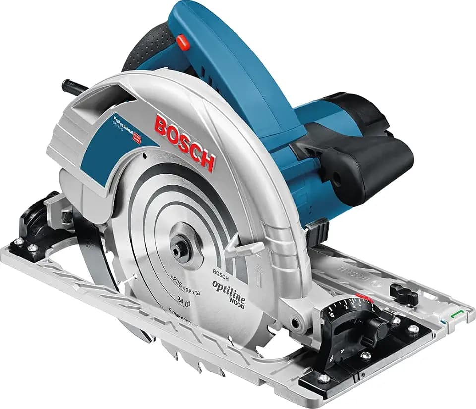 Bosch PRO Kreissäge GKS 85 G (inkl.1x Kreissägeblatt, Optiline Wood, 235 x 30/25 x 2,8 mm, 24, Innensechskantschlüssel SW 5, Absaugadapter, Einlage, L-BOXX374N)