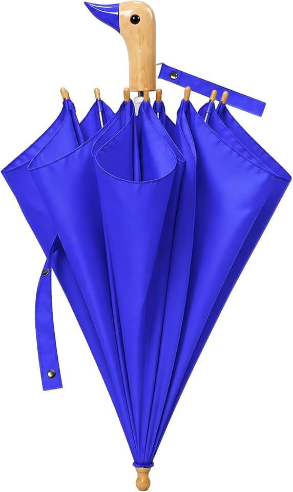 Kids Duck Handle Umbrella, Cute Stick Umbrella for Toddler Boys Girls