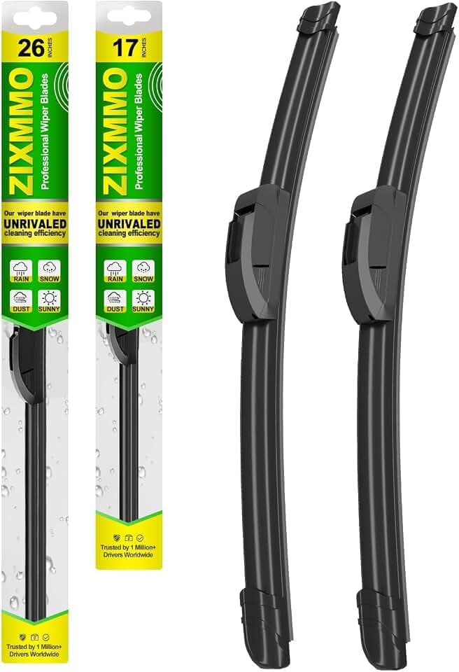 QUALITY 26in + 17in Premium All-Season Windshield Wiper Blades for Original Equipment Replacement(Set of 2)