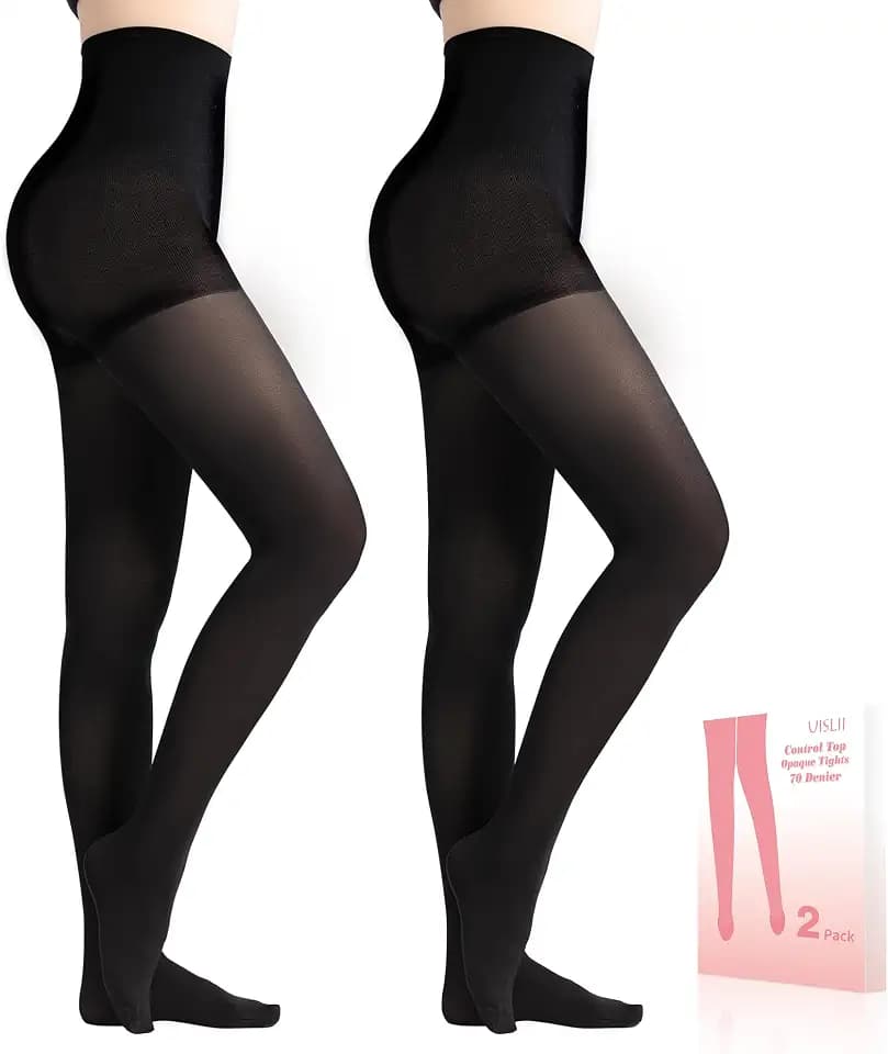 UISLII 70D Opaque Sheer Tights for Women