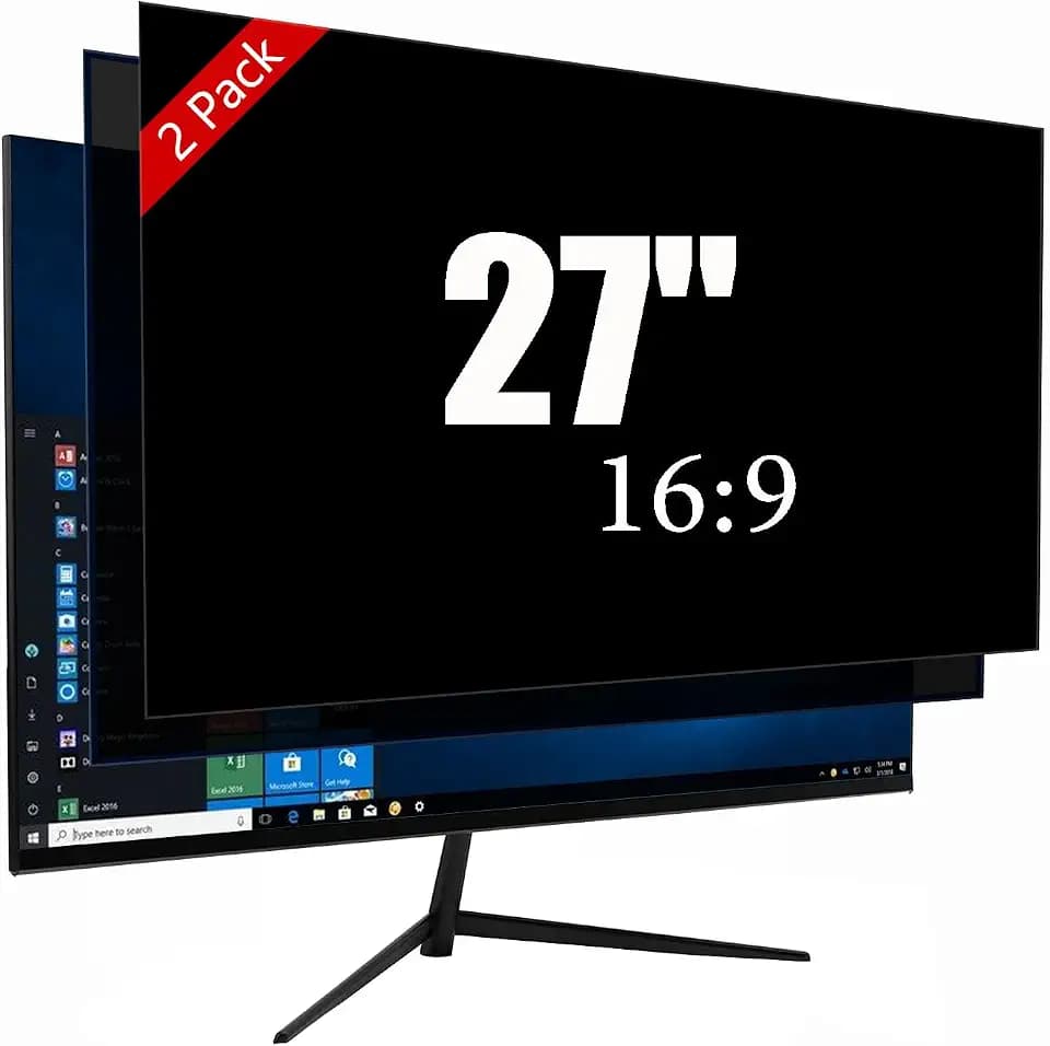 [2 Pack] 27 Inch Computer Monitor Privacy Screen, Blue Light Filter