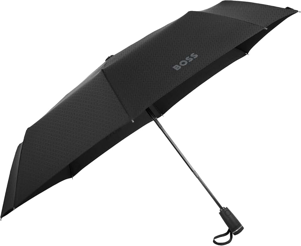HUGO BOSS Regenschirm Double B Black & Gun
