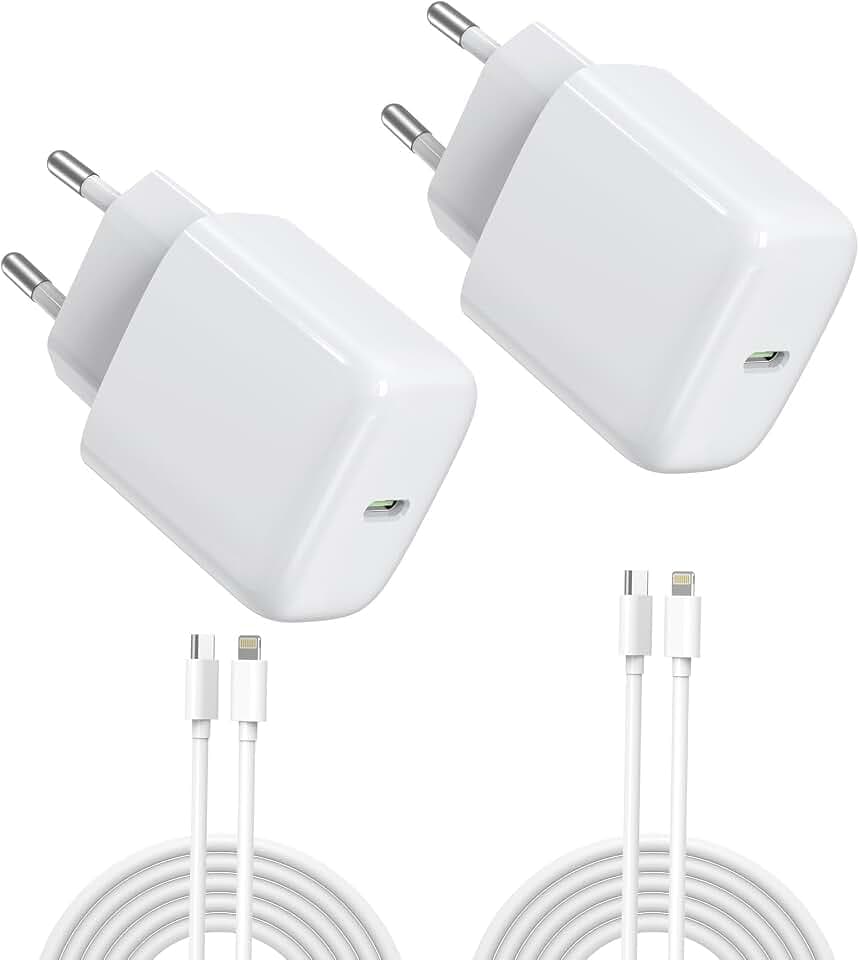 25W USB C Ladegerät - USB C Netzteil, Schnellladegerät mit PD3.0 Kompatibilität. Geeignet für i-Phone 17/16/15/14/13/12, i-Pad, Samsung Galaxy S25/S24/S23/S22/Note20(2 Port+ladekabel)