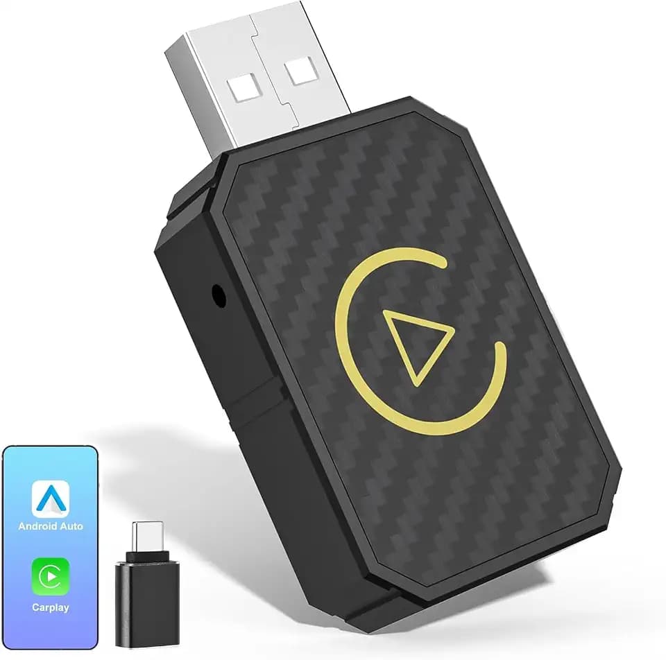 Carplay & Android Auto Wireless Adapter, Plug and Play, USB C/A, Kompatibel mit iOS 10+/ Android 11+, Car Play Stick Geeignet für Fahrzeuge, die mit CarPlay/Android Auto funktionieren, CZHZ01