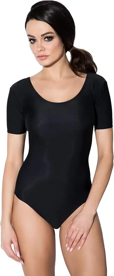 Aquarti Damen Ballett Trikot Kurzarm Gymnastik Tanz-Body