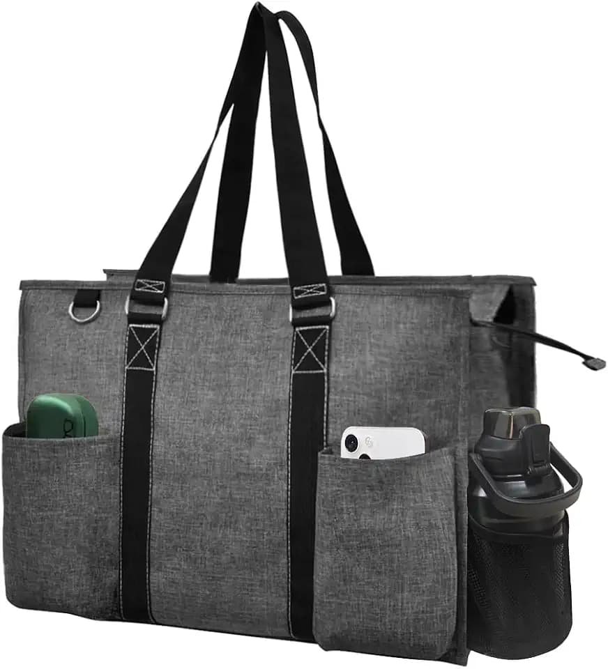 NGIL Work Tote Bag with Exterior Pockets