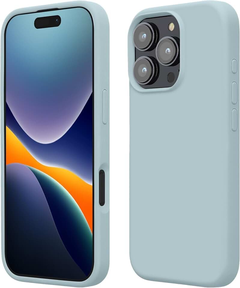 kwmobile Handyhülle für iPhone 16 Pro Max Hülle, für iPhone 16 Pro Max Case - Hülle Silikon - kabelloses Laden - Cool Mint