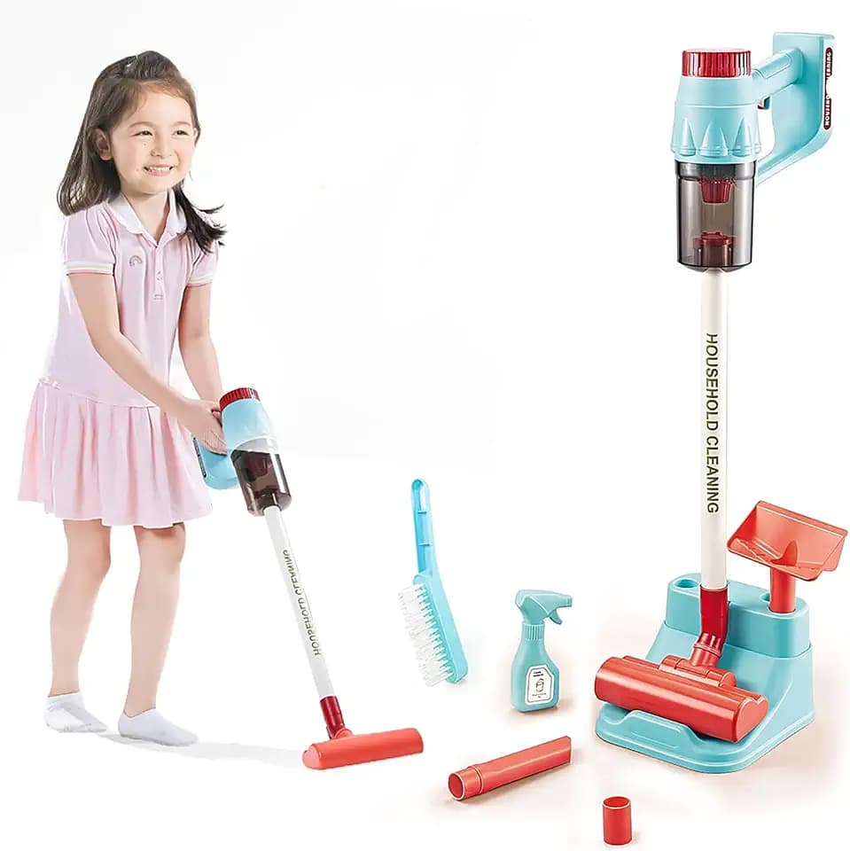 Kinderstaubsauger Spielzeugstaubsauger für Kinder Kabelloser Staubsauger Kinderrollenspiel Rollenspiel Set