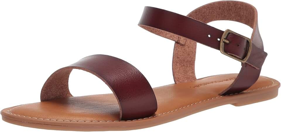 Amazon Essentials Damen Sandale mit Zwei Riemen und Schnalle