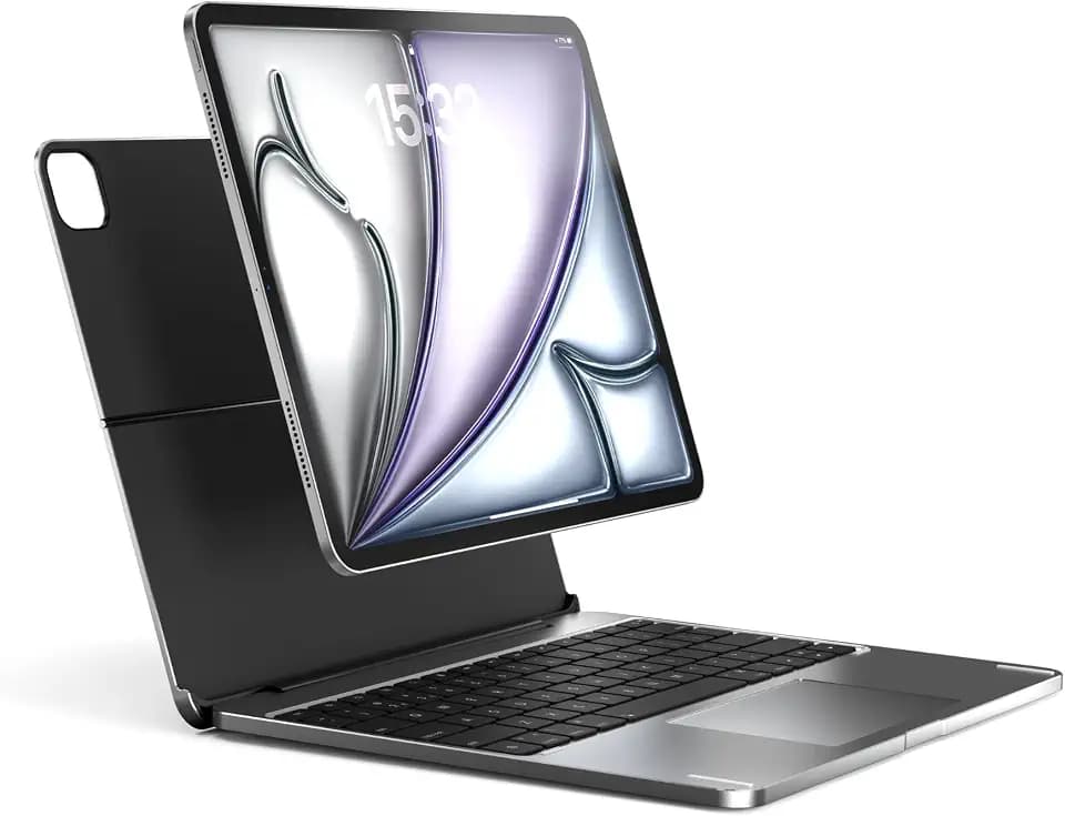 Brydge MAX 13.0 Aluminum iPad Keyboard Case for Air 13/Pro 12.9, Silver