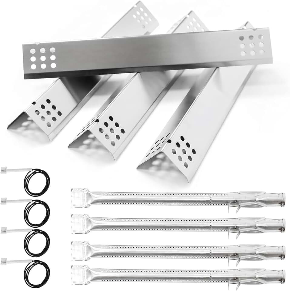 Grill Replacement Parts for Monument 4-Burner 24367,35633,17842, 24633,41847NG Gas Grill, Burner Tube, Heat Plate Tent, Igniter for Kitchen aid 720-0954, Monument 6 Burner 77352 77352MB 77352-MB