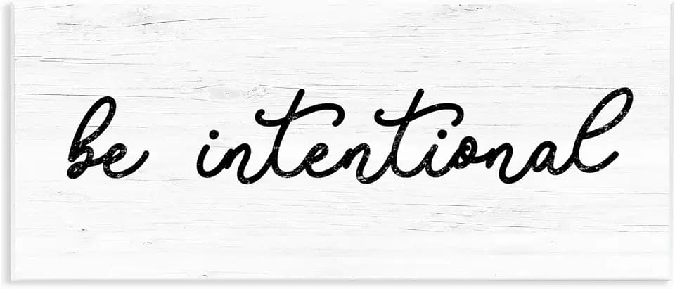 Stupell Industries 'Be Intentional Inspirational Phrase'| Wall Plaque Art